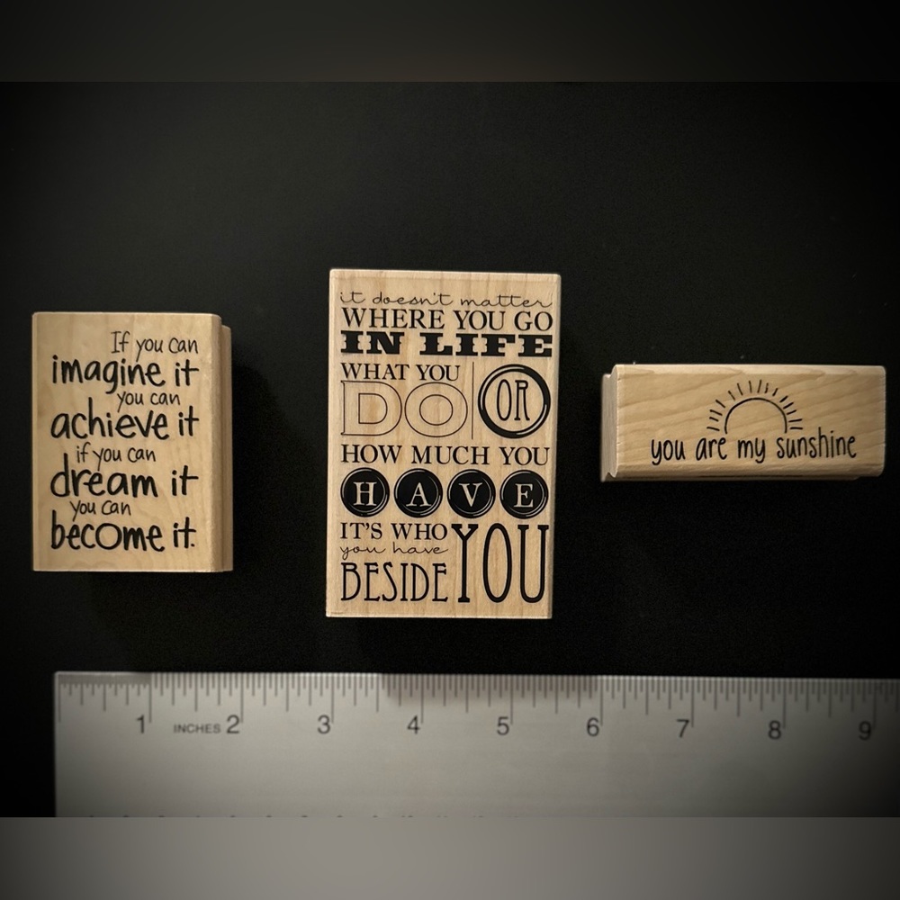 Sentiment rubber stamps